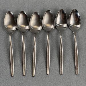 EKCO Eterna Stainless Flatware Sorority Lot of 6 Teaspoons Japan Korea